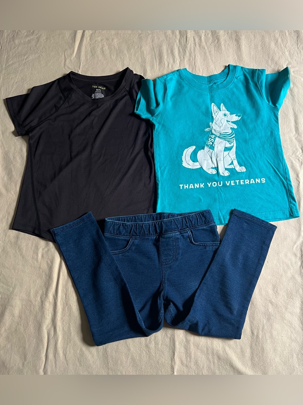 Sonoma Teal Kids Tee with Black Layered Top